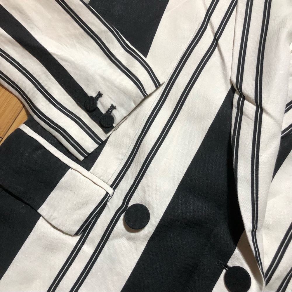 Zara Long Striped Coat - Picture 8 of 16